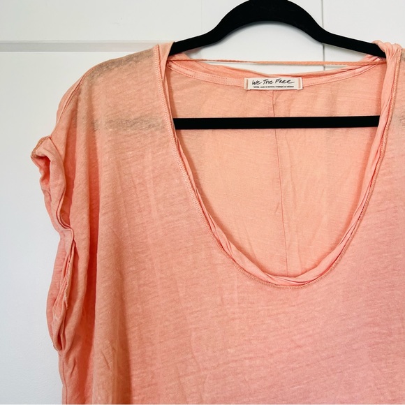 Free People We the Free Under the Sun Linen T-Shirt Size Small - Picture 9 of 10
